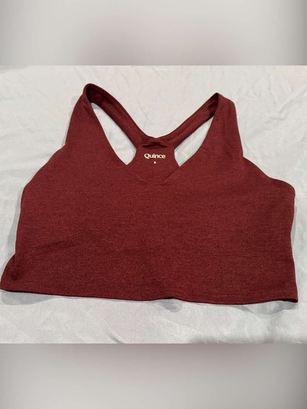 Quince Women's Wine Red Racerback Crop Top